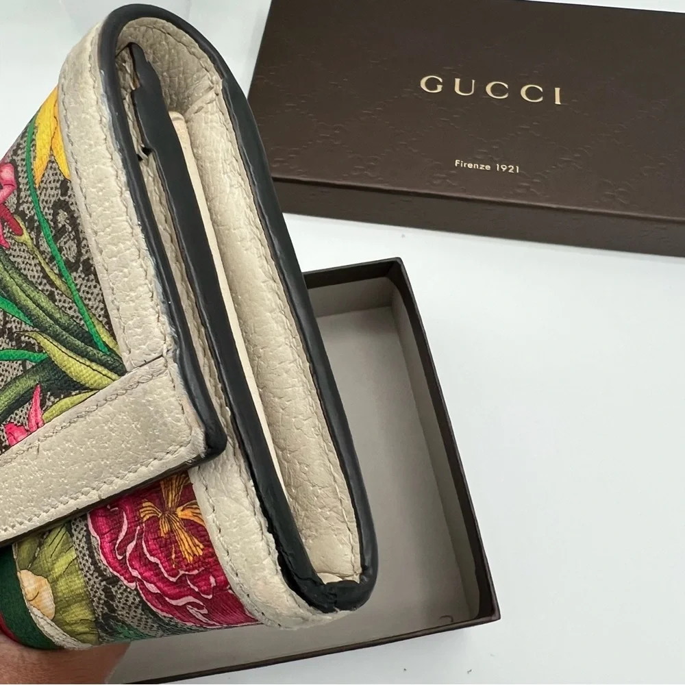 GUCCI Flora Ophidia Wallet Purse GG Supreme with box Authentic - Picture 4 of 12